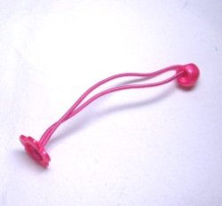 画像1: 花カップゴム球（細） 濃いピンク【2個】