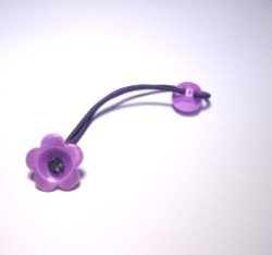 画像1: 花カップゴム球　濃い紫（細ゴム）【２個】