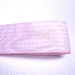 画像1: 25mm薄ピンクのストライプのグログラン