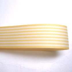 画像1: 25mm黄色ストライプのグログラン