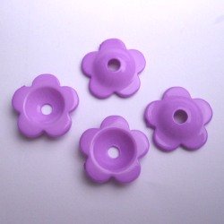 画像1: １８mm花カップ（紫）【10個】