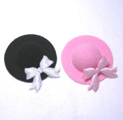 画像1: 黒とピンクの帽子【１個】