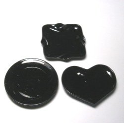 画像1: 黒いお皿３種【１個】