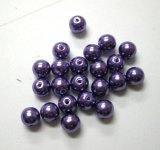 画像: 8mmパールビーズ(濃い紫）【10個】