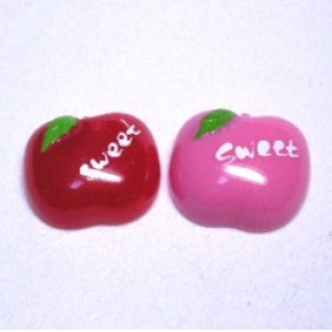 画像: sweet柄のリンゴプラ【1個】