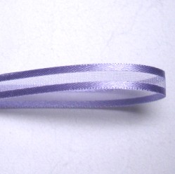 画像1: 7mmサイドサテンのオーガンジー（紫）