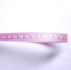 画像1: 6mm仕上げ中央ステッチのグログラン（ピンク）