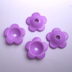 画像1: １８mm花カップ（紫）【10個】